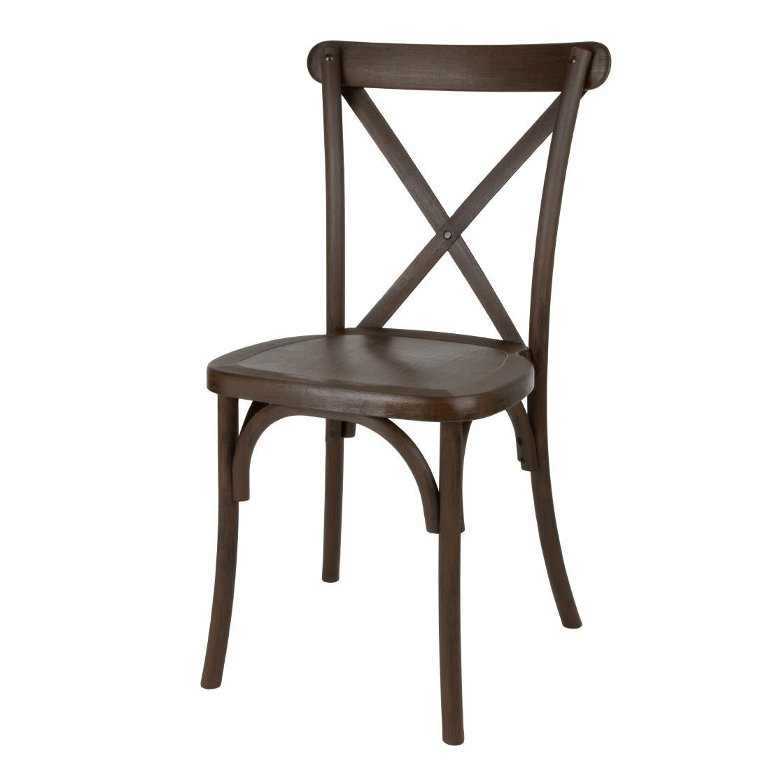 Bolero Manhattan Cross-Back Resin Chairs Dark product image