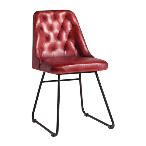 Harland Side Chairs Leather Vintage Red product image