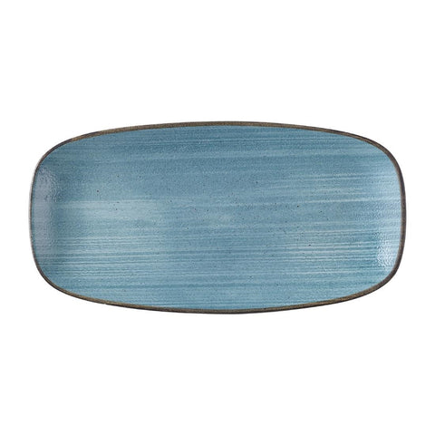 Churchill Stonecast Raw Teal Chefs Oblong Plates 280 x 152mm (Pack of 12)