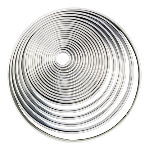 PME Round Stainless Steel Cutters (Pack 19)