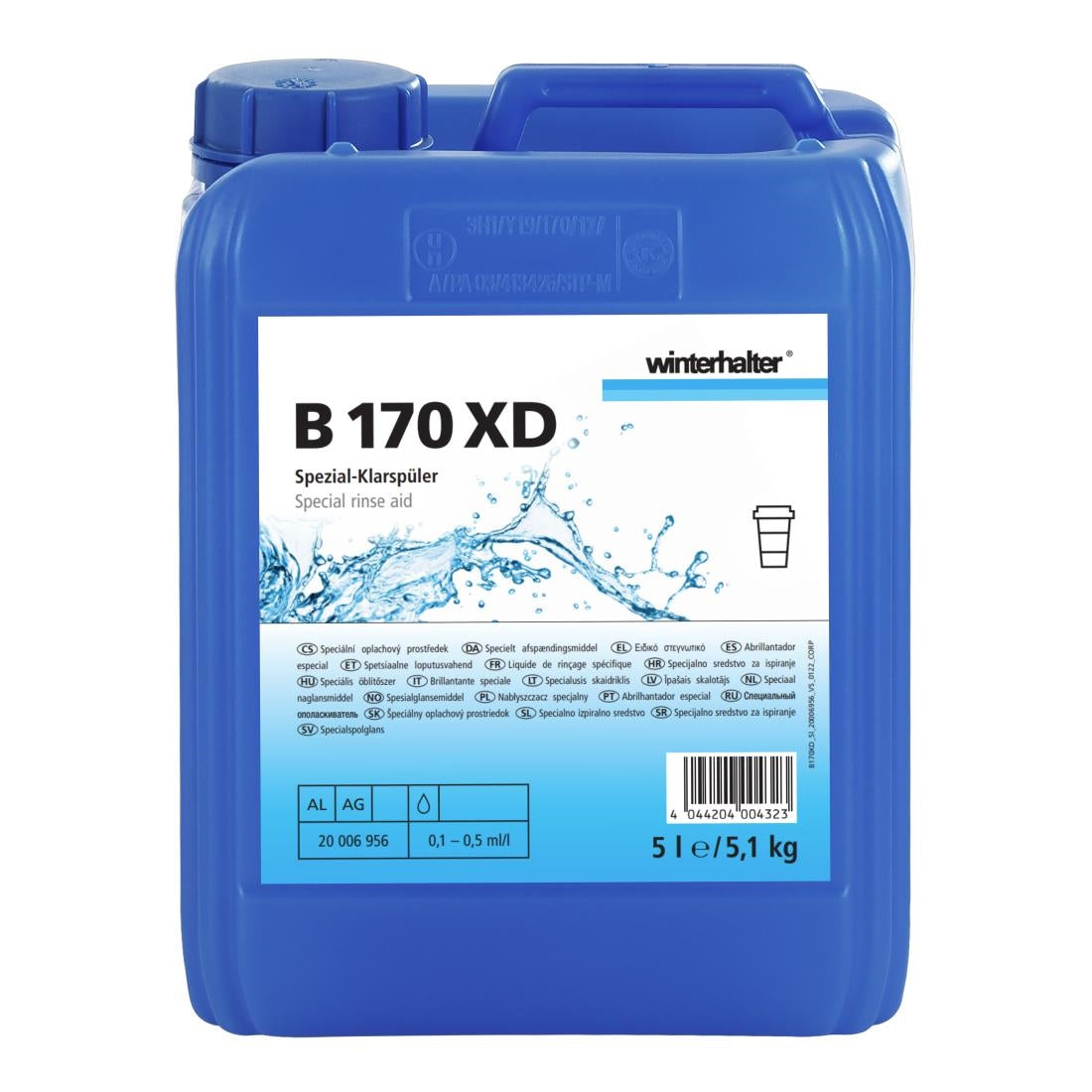 Winterhalter B170XD Plastics Rinse Aid 5Ltr product image