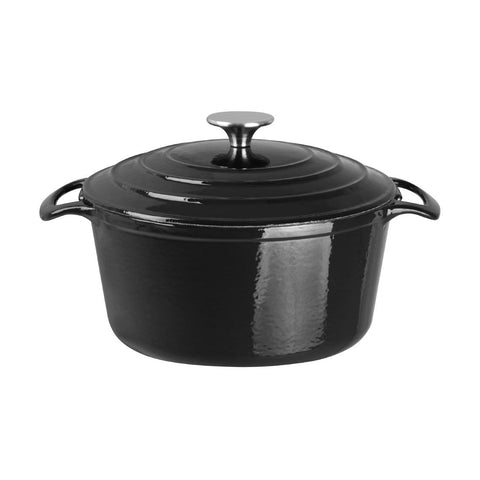 Vogue Round Casserole Dish Black 3.2Ltr product image