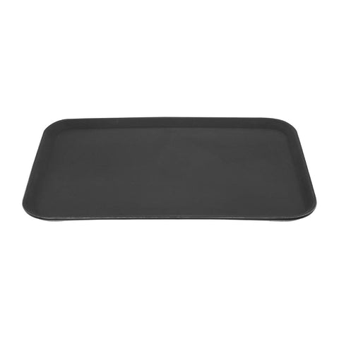 Olympia Kristallon Rectangular Tray Black Anti-Slip Fibreglass 455x655mm