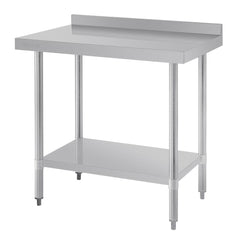 Vogue 900mm Stainless Steel Prep Table with Upstand