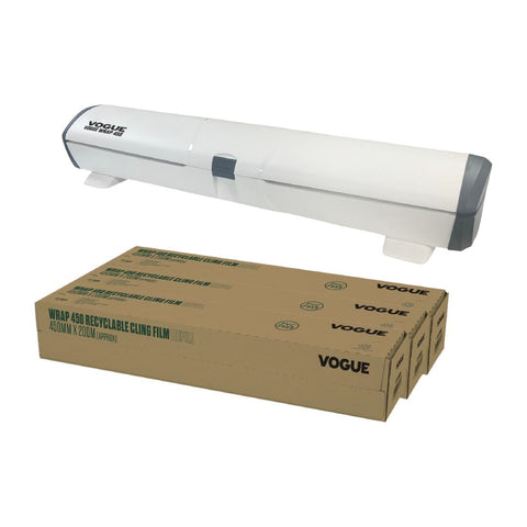 Vogue Wrap 450 Dispenser and Eco Cling Film Refill Bundle