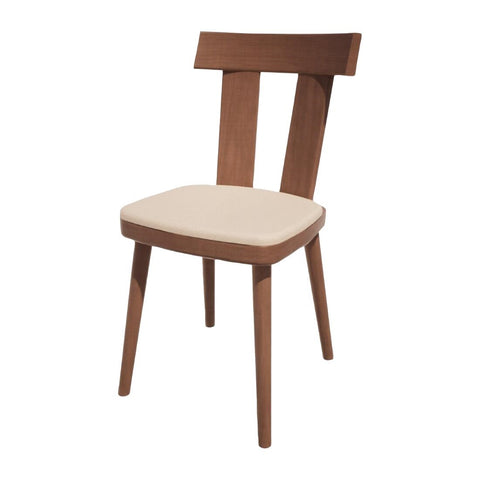 Bolero Bespoke Bamba Side Chair Cream/Walnut
