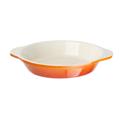 Vogue Round Cast Iron Gratin Dish Orange product image