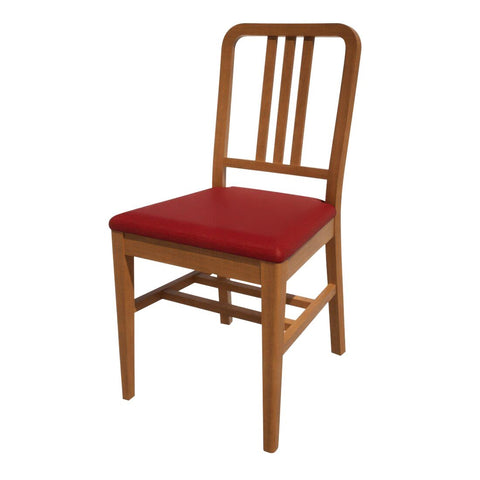 Bolero Bespoke Vicky Side Chair in Red/Oak