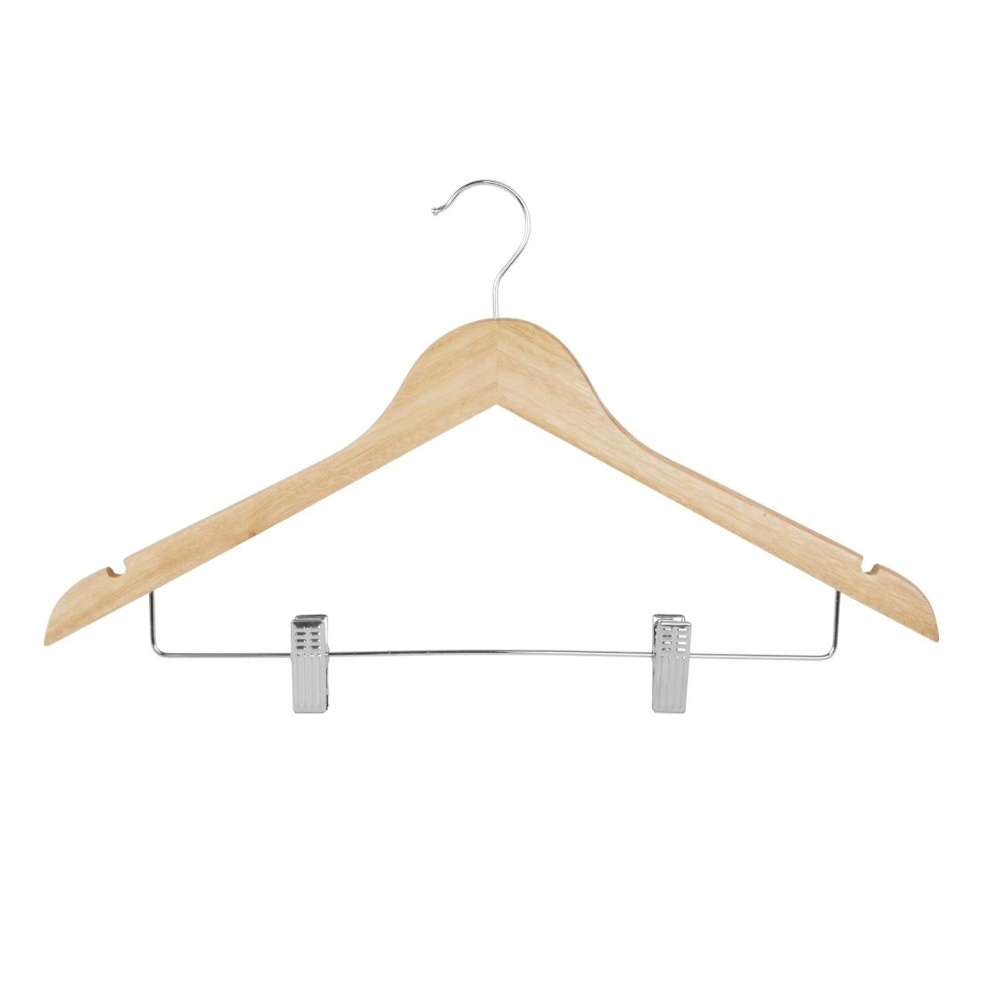 Bolero Wooden Hanger with Anti-Slip Clips product image