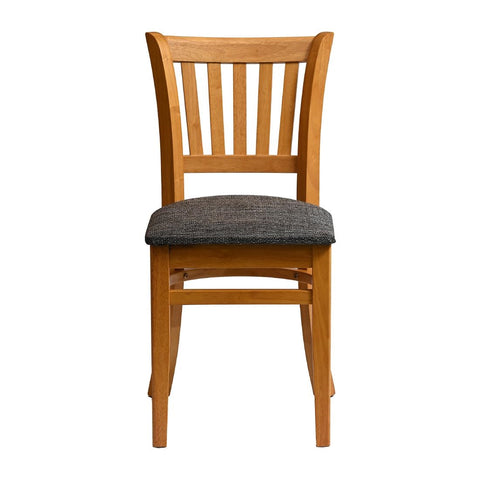 Manhattan Dining Chair in Soft Oak with Shetland Smoke Seat (Pack of 2)