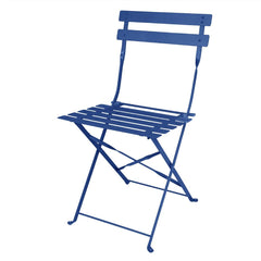 Bolero Perth Dark Navy Folding Pavement Chairs (Pack of 2)