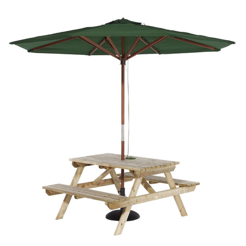 Rowlinson Picnic Table 4ft with Green Parasol product image