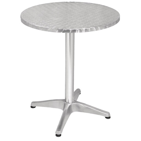 Bolero Round Bistro Table Stainless Steel 600mm - Advantage Catering Equipment