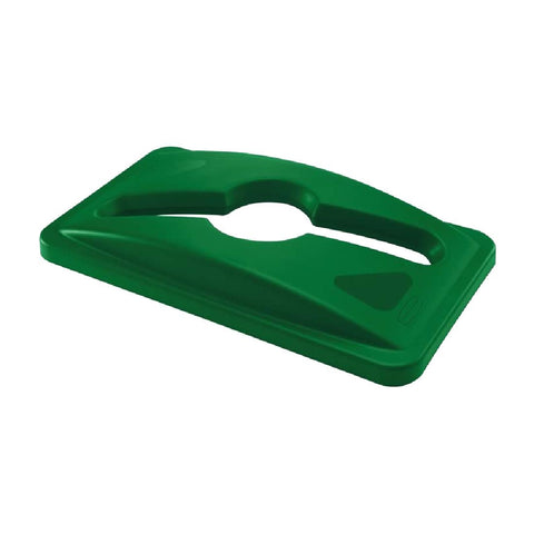 Rubbermaid Slim Jim Mixed Recycling Green Lid product image