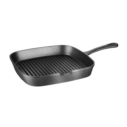 Vogue Square Cast Iron Ribbed Skillet Pan product image