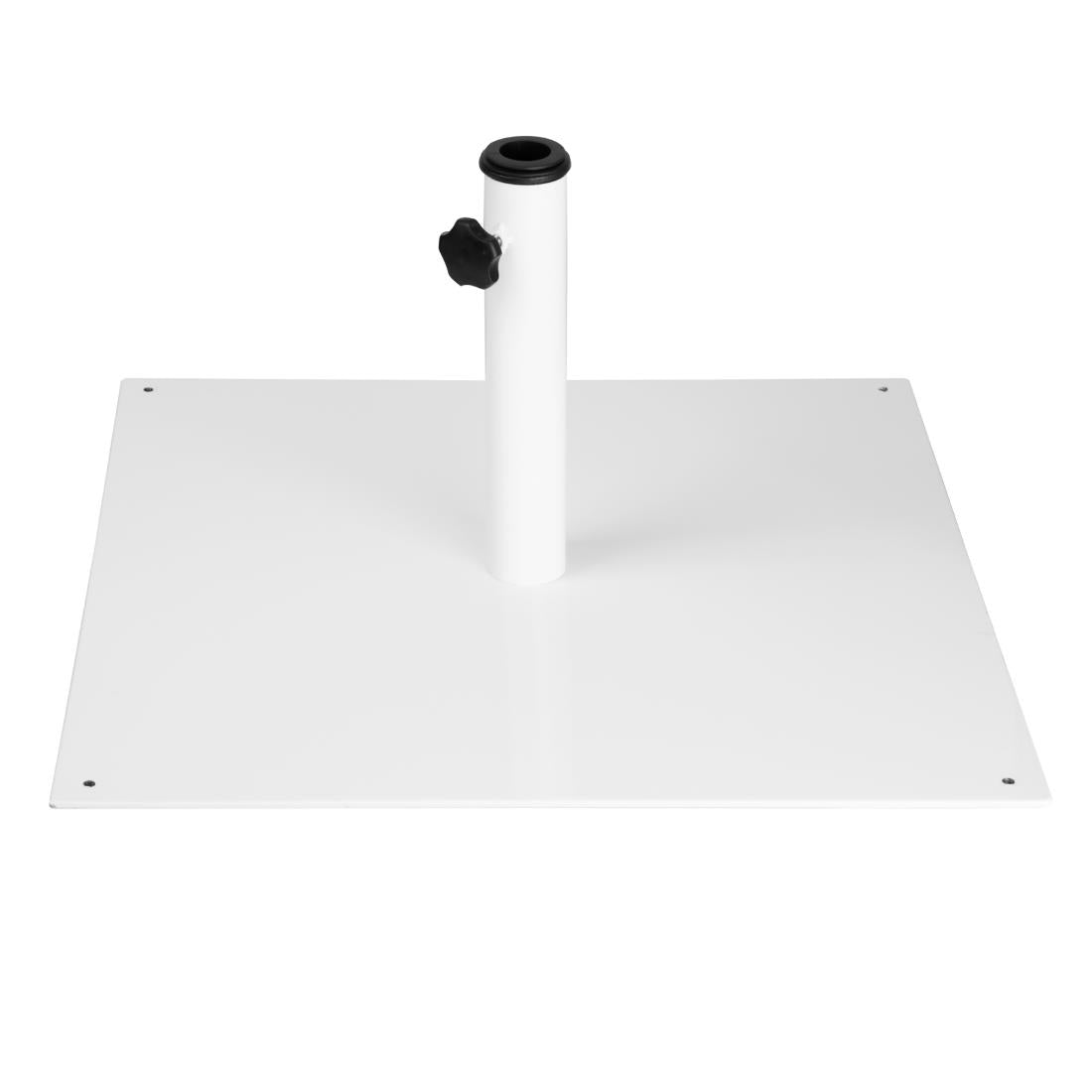 Bolero Flat Metal Parasol Base White - 18kg - Advantage Catering Equipment