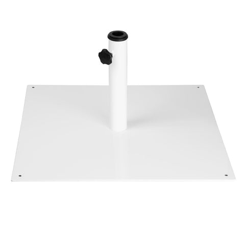 Bolero Flat Metal Parasol Base White - 18kg - Advantage Catering Equipment