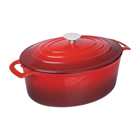 Vogue Oval Casserole Dish Red 6Ltr product image