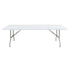Bolero Rectangular Folding Table White 8ft Centre Fold