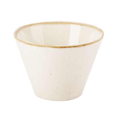 Seasons by Porcelite Oatmeal Conic Bowl 5.5cm/2.25" 5cl/1.75" porcelain tableware