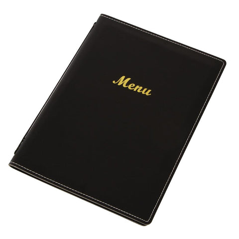 Olympia Faux Leather Menu Cover A4 Black product image
