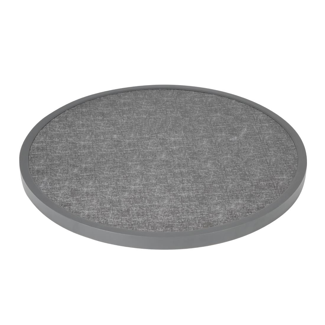 Bolero Fibre Glass Round Table Top Brushed Black 580mm - Advantage Catering Equipment