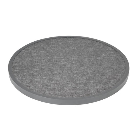 Bolero Fibre Glass Round Table Top Brushed Black 580mm - Advantage Catering Equipment