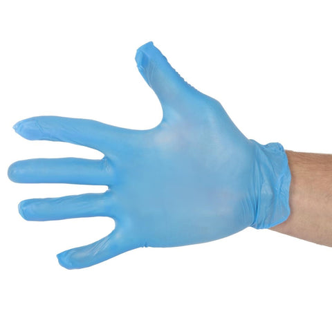 Hygiplas Powder-Free Vinyl Gloves Blue Medium product image