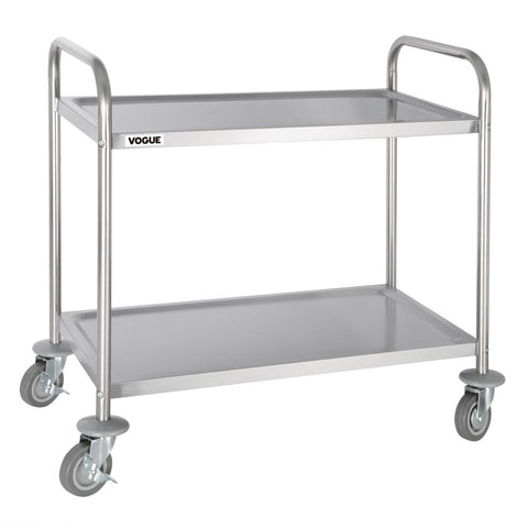 Vogue Stainless Steel 2 Tier Clearing Trolley product image