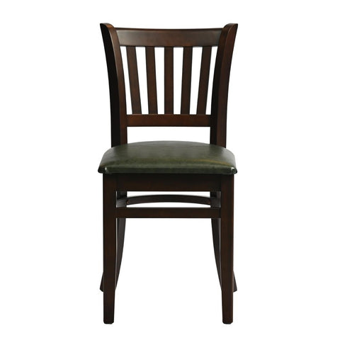 Manhattan Dining Chair in Dark Walnut with Bison Cedar Seat (Pack of 2)