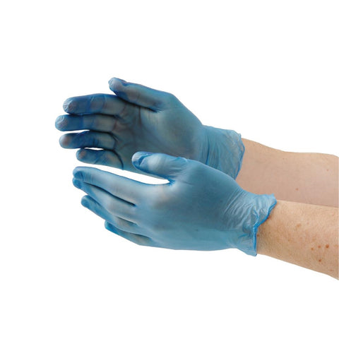 Hygiplas Powder-Free Vinyl Gloves Blue Small product image