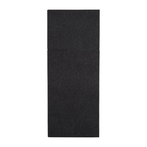 Fiesta Recyclable Premium Tablin Dinner Napkin Black 48x40cm Airlaid Pocket Fold (400 Pack)