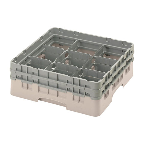 Cambro Camrack Beige 9 Compartments Max Glass product image