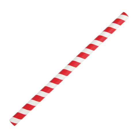 Fiesta Compostable Paper Smoothie Straws Red product image