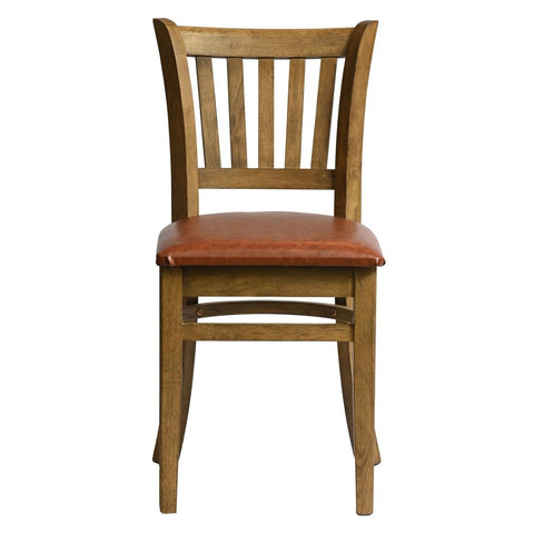 Manhattan Dining Chair in Weathered Oak with Bison Tan Seat (Pack of 2)
