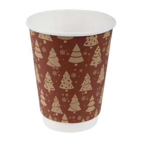 Fiesta Recyclable Hot Cup Double Wall Festive 12oz (Pack of 500)