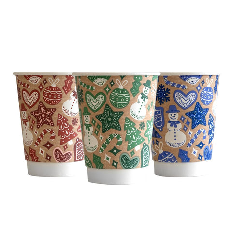 Vegware Double Wall 2024 Xmas Cup 89-Series - 12oz (Pack of 500)