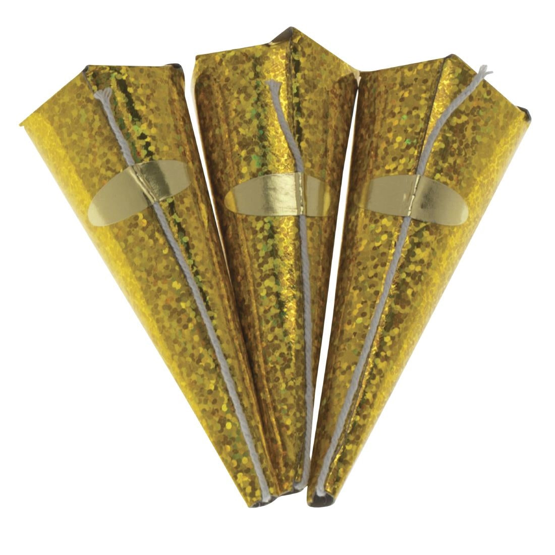 Swantex Gold Holographic Cone Party Poppers product image