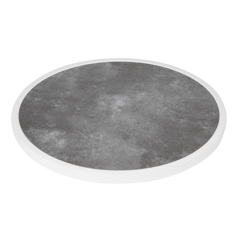 Bolero Fibre Glass Round Table Top Dark Stone Effect 580mm - Advantage Catering Equipment