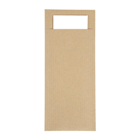 Europochette Brown Cutlery Pouch with White product image
