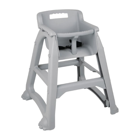 Bolero Grey PP Stackable High Chair - Advantage Catering Equipment