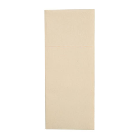 Fiesta Recyclable Premium Tablin Dinner Napkin Cream 48x40cm Airlaid Pocket Fold (400 Pack)