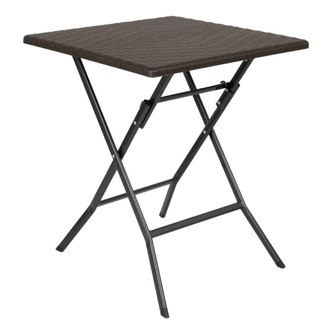 Bolero Square Folding Table Brown 620mm