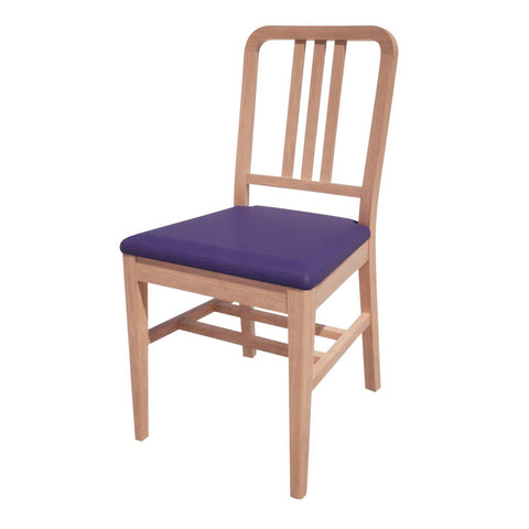 Bolero Bespoke Vicky Side Chair in Blue/Beech