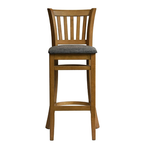 Manhattan Bar Chair in Weathered Oak with Shetland Smoke Seat