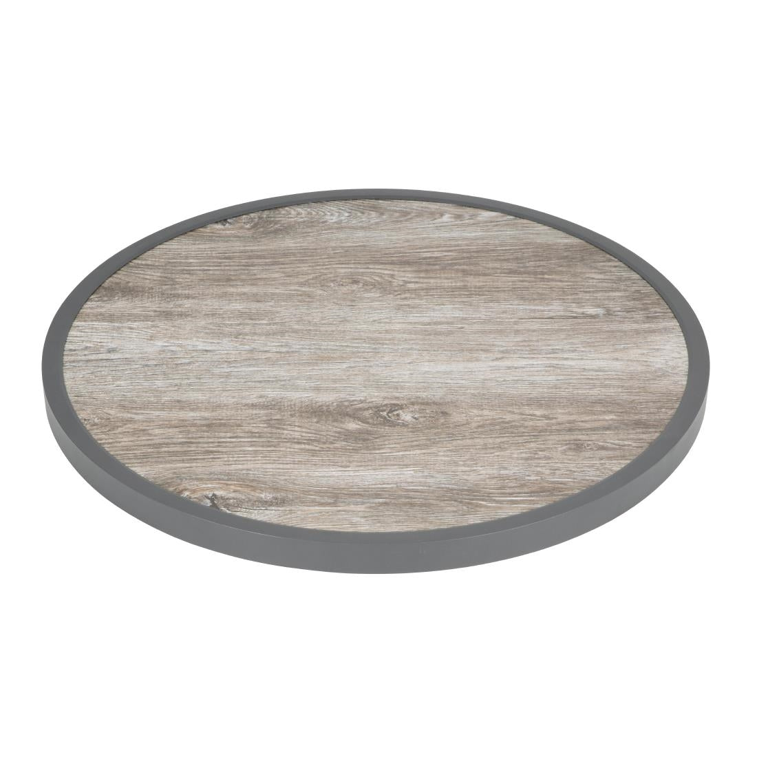 Bolero Fibre Glass Round Table Top Wood Effect 580mm - Advantage Catering Equipment