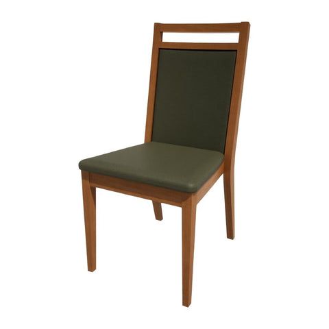 Bolero Bespoke Bia B Stacking Chair in Olive/Oak