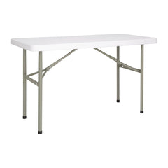 Bolero PE Rectangular Folding Table White 4ft