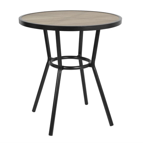Bolero Marston Round Outdoor Table Black 700mm