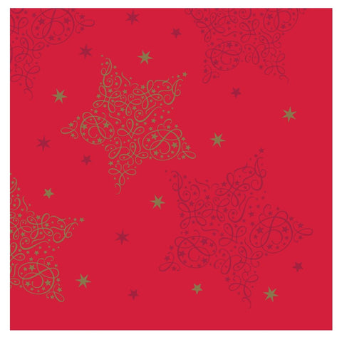 Swantex Lunch Napkins Merry & Bright Red 33x33cm 2ply 1/4 Fold (Pack of 1000)